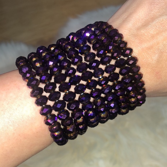 Bracelet with beads and rhinestone design - Picture 4 of 4